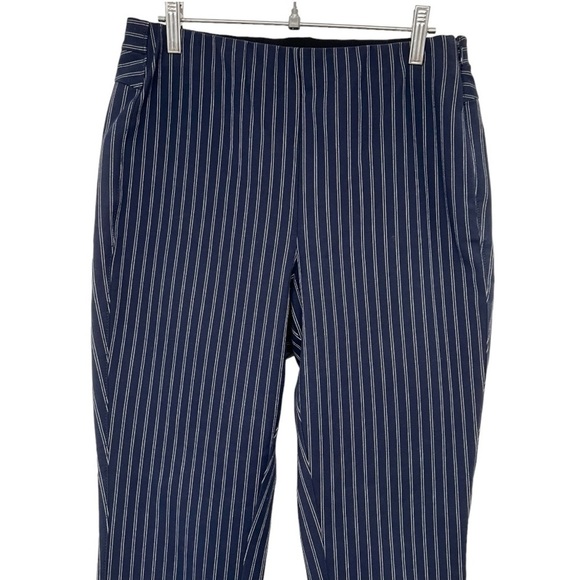 Rag & Bone Simone Navy Blue Twill Pinstriped Trouser Pants Women’s 8 - Picture 6 of 13